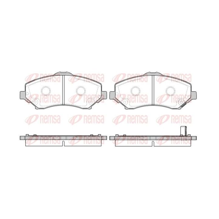 Stabdžių trinkelių rinkinys, diskinis stabdys REMSA 1259.02