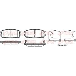 Stabdžių trinkelių rinkinys, diskinis stabdys REMSA 1260.12