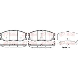 Stabdžių trinkelių rinkinys, diskinis stabdys REMSA 1261.12