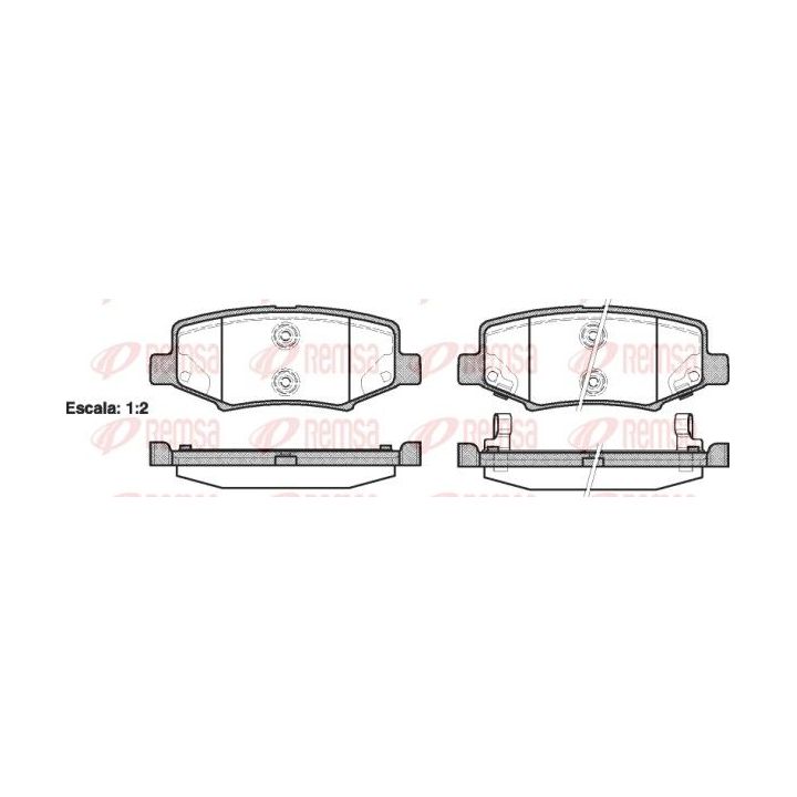 Stabdžių trinkelių rinkinys, diskinis stabdys REMSA 1264.02