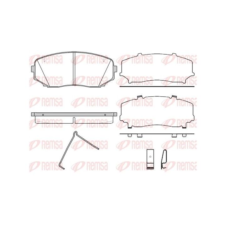 Stabdžių trinkelių rinkinys, diskinis stabdys REMSA 1267.02