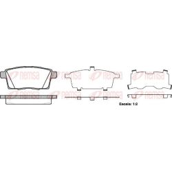 Stabdžių trinkelių rinkinys, diskinis stabdys REMSA 1268.00