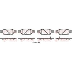 Stabdžių trinkelių rinkinys, diskinis stabdys REMSA 1273.02