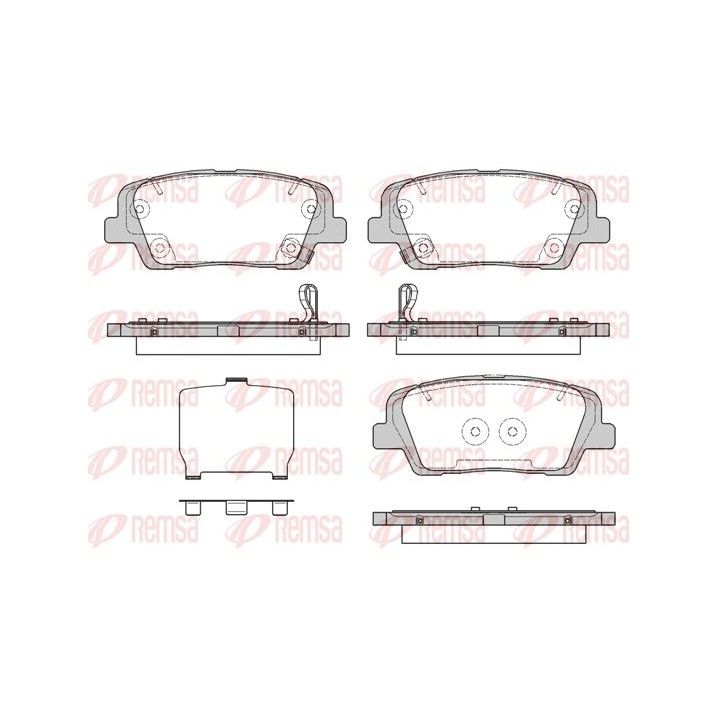 Stabdžių trinkelių rinkinys, diskinis stabdys REMSA 1274.09