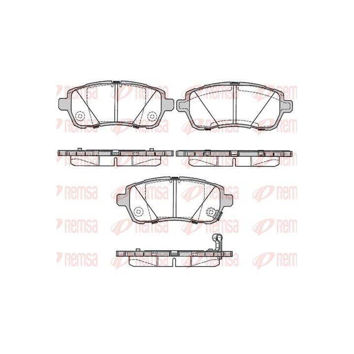 Stabdžių trinkelių rinkinys, diskinis stabdys REMSA 1281.11