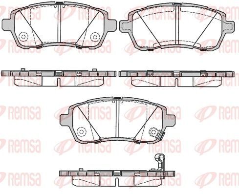 Stabdžių trinkelių rinkinys, diskinis stabdys REMSA 1281.11