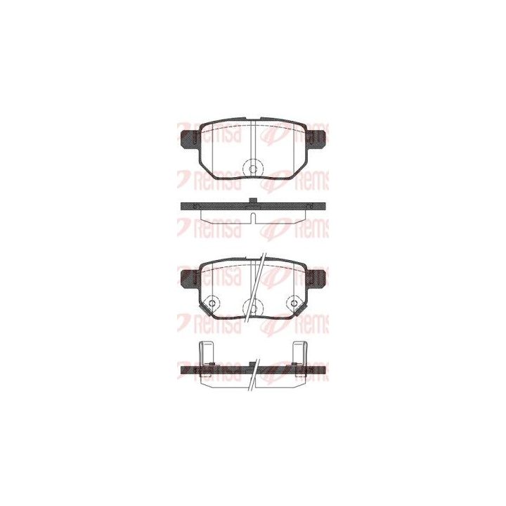 Stabdžių trinkelių rinkinys, diskinis stabdys REMSA 1286.22