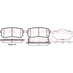 Stabdžių trinkelių rinkinys, diskinis stabdys REMSA 1288.02