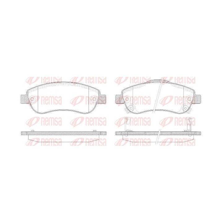 Stabdžių trinkelių rinkinys, diskinis stabdys REMSA 1289.02