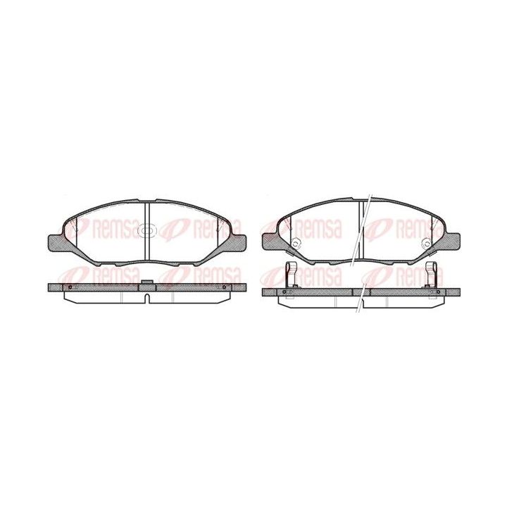 Stabdžių trinkelių rinkinys, diskinis stabdys REMSA 1293.02