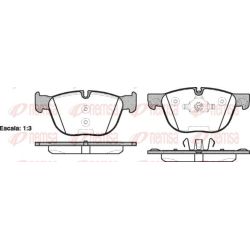 Stabdžių trinkelių rinkinys, diskinis stabdys REMSA 1297.00