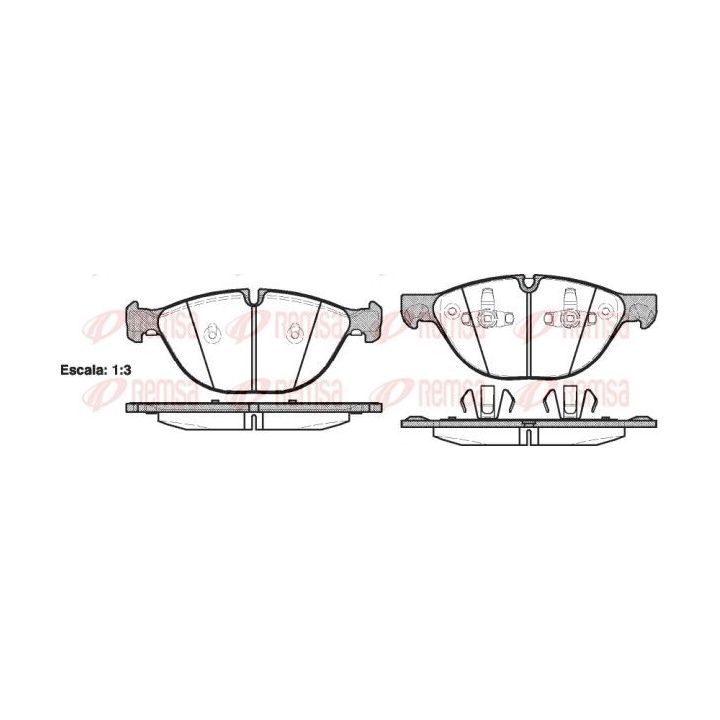 Stabdžių trinkelių rinkinys, diskinis stabdys REMSA 1298.00