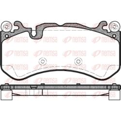 Stabdžių trinkelių rinkinys, diskinis stabdys REMSA 1300.00