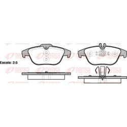 Stabdžių trinkelių rinkinys, diskinis stabdys REMSA 1305.00