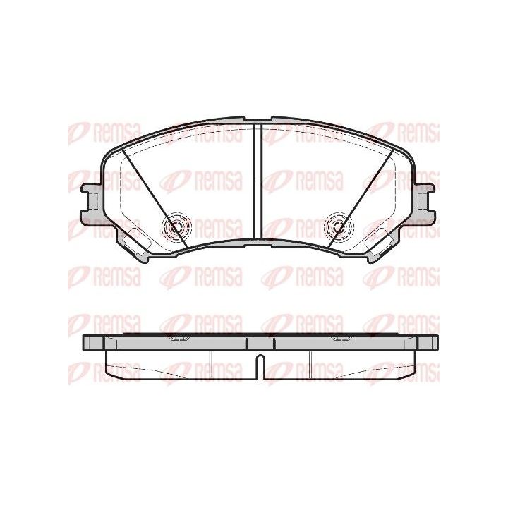 Stabdžių trinkelių rinkinys, diskinis stabdys REMSA 1318.20