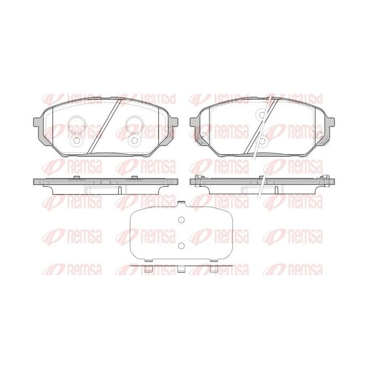 Stabdžių trinkelių rinkinys, diskinis stabdys REMSA 1322.12