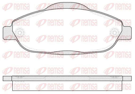 Stabdžių trinkelių rinkinys, diskinis stabdys REMSA 1323.00