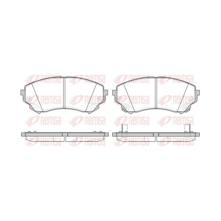 Stabdžių trinkelių rinkinys, diskinis stabdys REMSA 1331.04