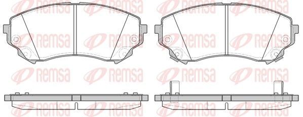 Stabdžių trinkelių rinkinys, diskinis stabdys REMSA 1331.04
