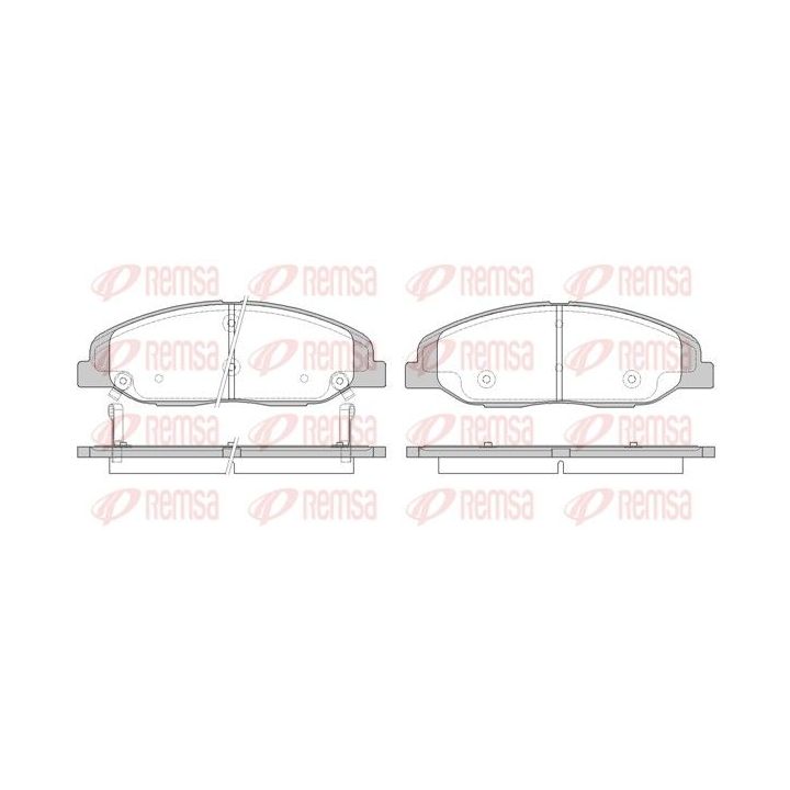 Stabdžių trinkelių rinkinys, diskinis stabdys REMSA 1334.02