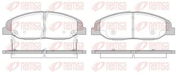 Stabdžių trinkelių rinkinys, diskinis stabdys REMSA 1334.02