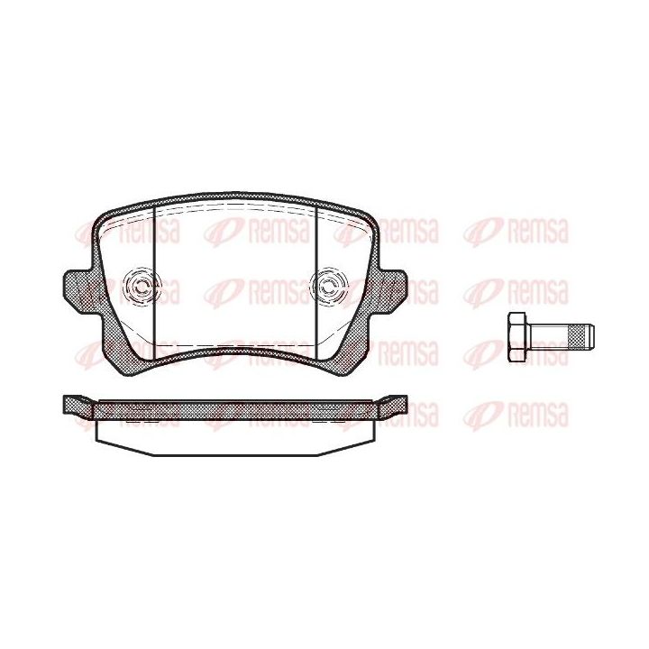 Stabdžių trinkelių rinkinys, diskinis stabdys REMSA 1342.00