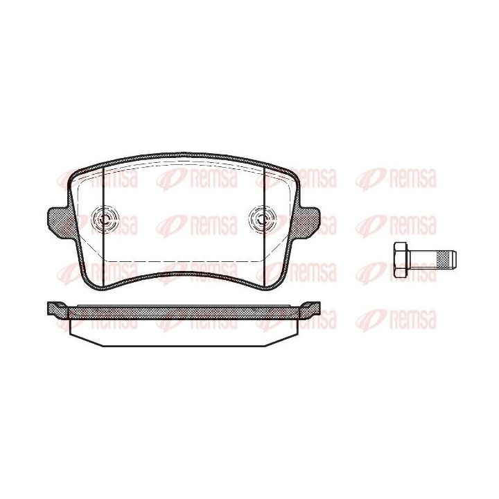 Stabdžių trinkelių rinkinys, diskinis stabdys REMSA 1343.00