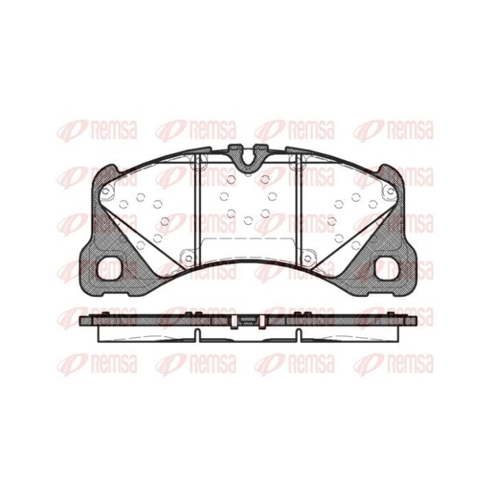 Stabdžių trinkelių rinkinys, diskinis stabdys REMSA 1345.40