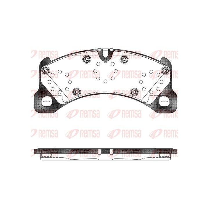 Stabdžių trinkelių rinkinys, diskinis stabdys REMSA 1345.50