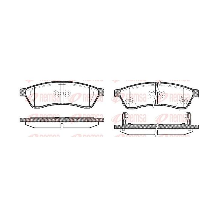 Stabdžių trinkelių rinkinys, diskinis stabdys REMSA 1349.02