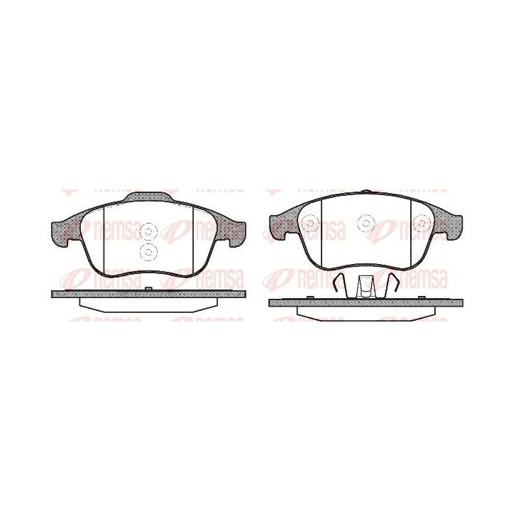 Stabdžių trinkelių rinkinys, diskinis stabdys REMSA 1350.10