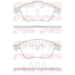 Stabdžių trinkelių rinkinys, diskinis stabdys REMSA 1350.30
