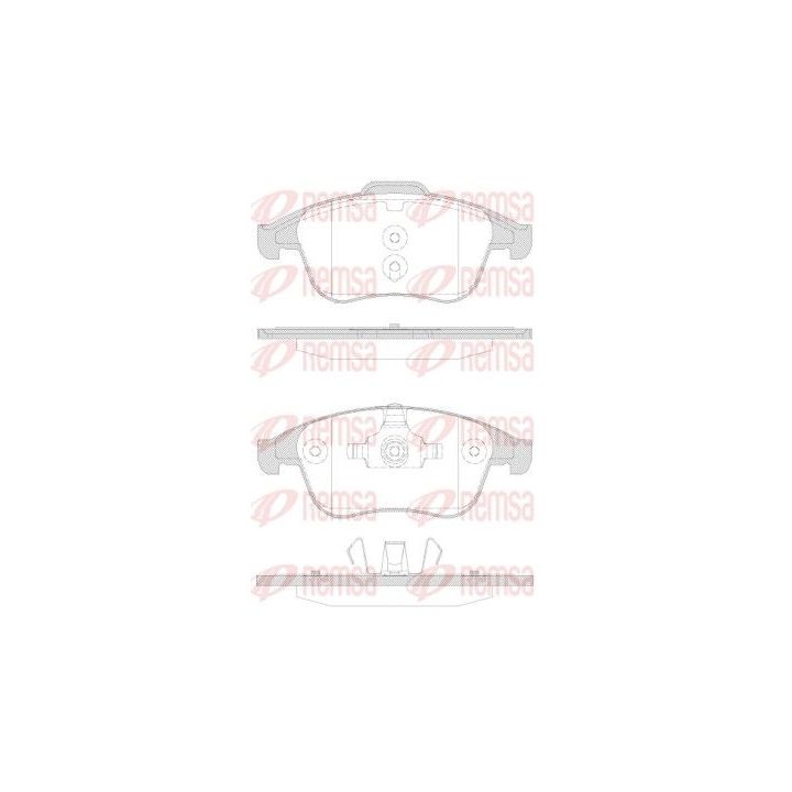 Stabdžių trinkelių rinkinys, diskinis stabdys REMSA 1350.30