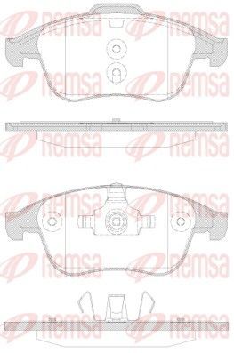 Stabdžių trinkelių rinkinys, diskinis stabdys REMSA 1350.30