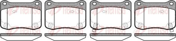 Stabdžių trinkelių rinkinys, diskinis stabdys REMSA 1353.02