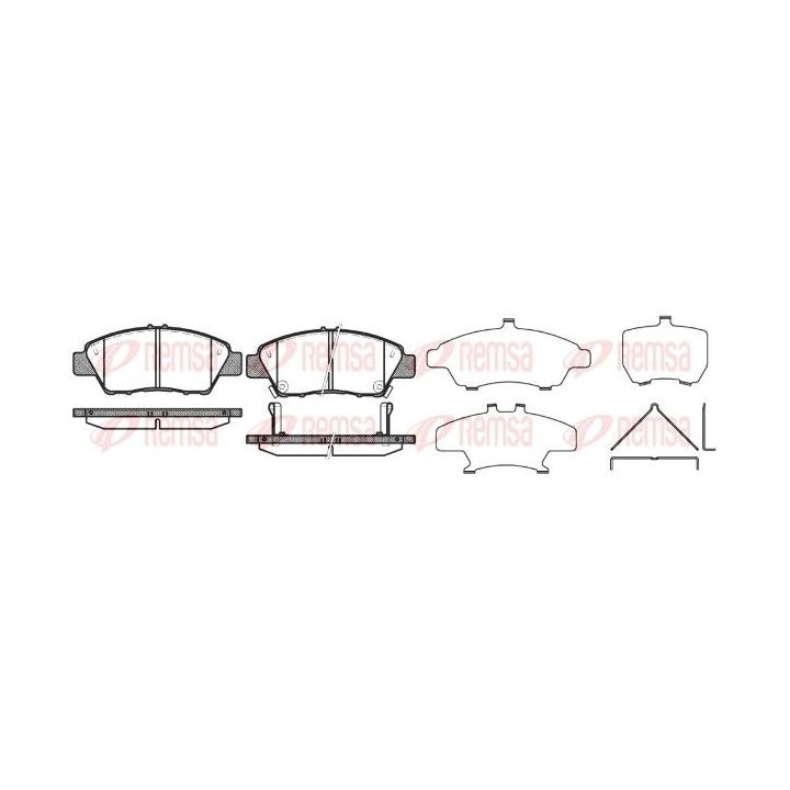 Stabdžių trinkelių rinkinys, diskinis stabdys REMSA 1358.02