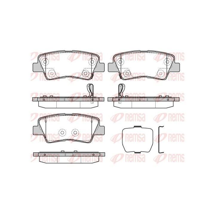Stabdžių trinkelių rinkinys, diskinis stabdys REMSA 1362.30