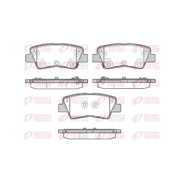 Stabdžių trinkelių rinkinys, diskinis stabdys REMSA 1362.85