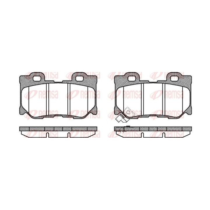 Stabdžių trinkelių rinkinys, diskinis stabdys REMSA 1365.01