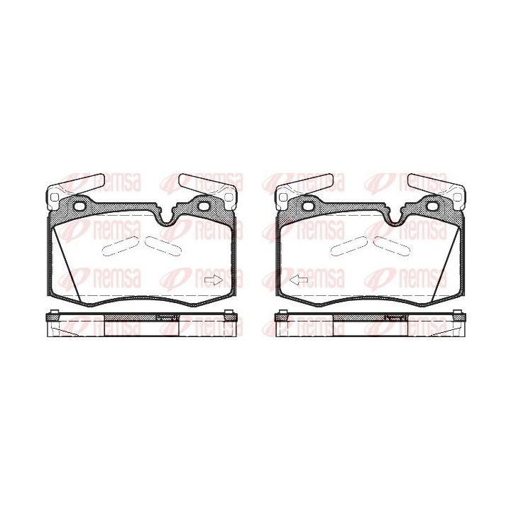 Stabdžių trinkelių rinkinys, diskinis stabdys REMSA 1374.00