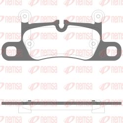 Stabdžių trinkelių rinkinys, diskinis stabdys REMSA 1379.15