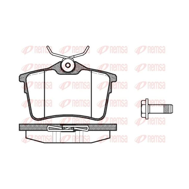 Stabdžių trinkelių rinkinys, diskinis stabdys REMSA 1382.00