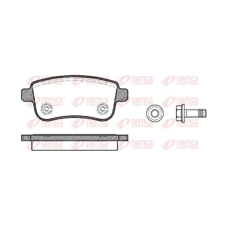 Stabdžių trinkelių rinkinys, diskinis stabdys REMSA 1387.00