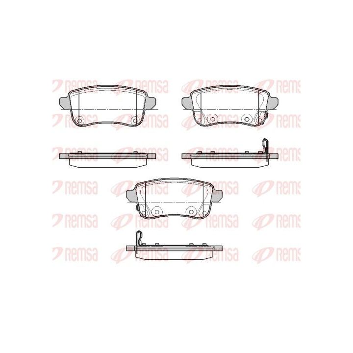 Stabdžių trinkelių rinkinys, diskinis stabdys REMSA 1387.02