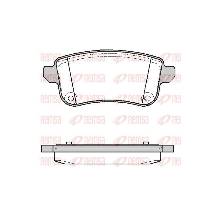 Stabdžių trinkelių rinkinys, diskinis stabdys REMSA 1387.10