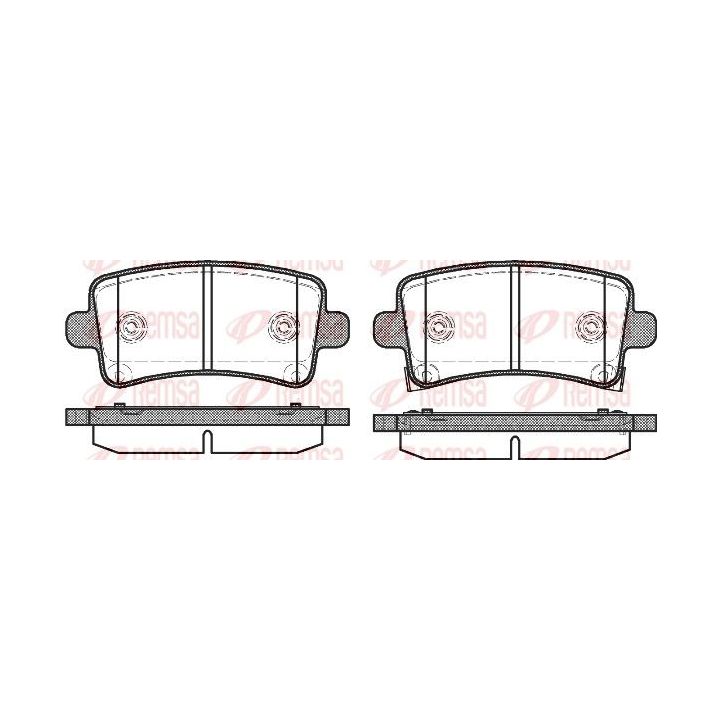 Stabdžių trinkelių rinkinys, diskinis stabdys REMSA 1388.04