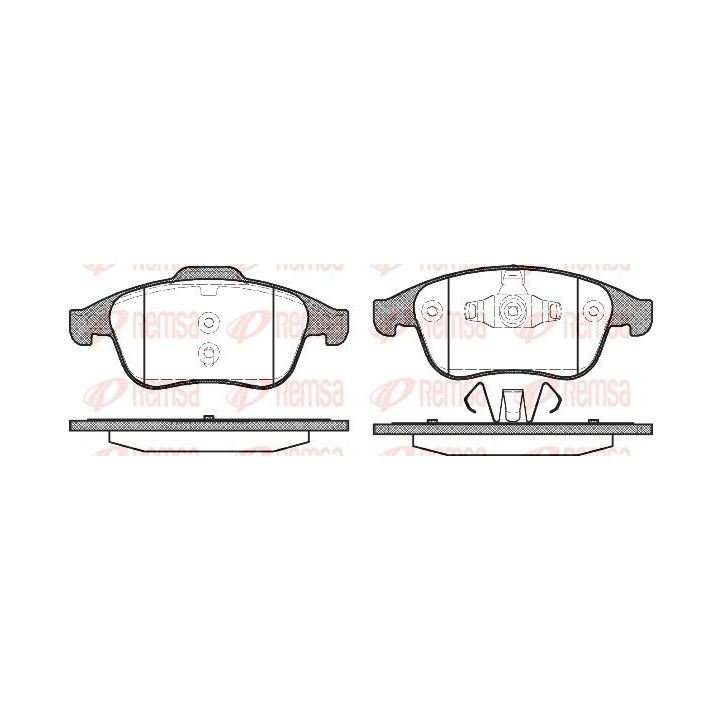 Stabdžių trinkelių rinkinys, diskinis stabdys REMSA 1389.00