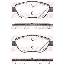 Stabdžių trinkelių rinkinys, diskinis stabdys REMSA 1392.10