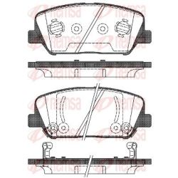 Stabdžių trinkelių rinkinys, diskinis stabdys REMSA 1398.02