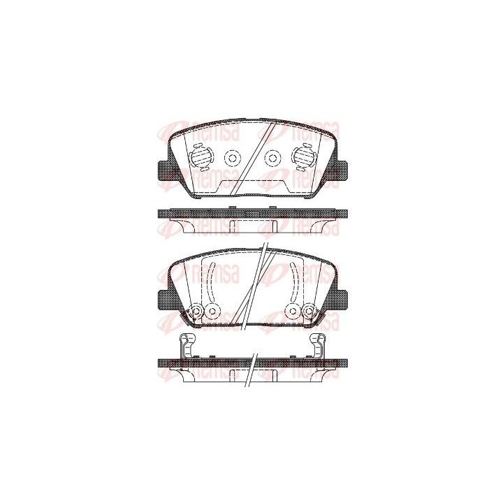 Stabdžių trinkelių rinkinys, diskinis stabdys REMSA 1398.02